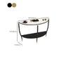 Glam Half Moon Accent Table Iron Sofa Console Table for Hall