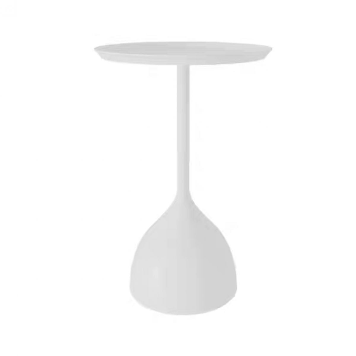 Table de métal ronde de style moderne médiéval avec table d'appoint de base de piédestal