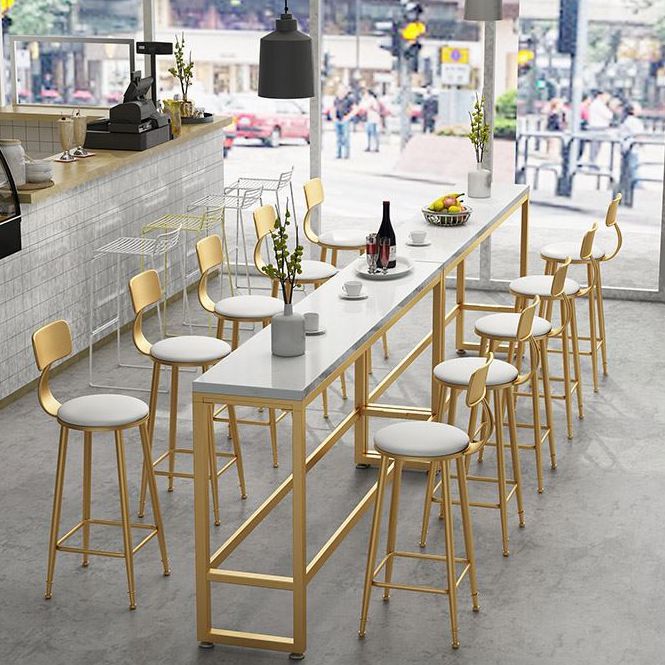 Tabourets de bar contemporains à dossier bas Tabouret de bar rond avec repose-pieds