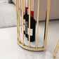 Glam Wine Rack Pub Height Dining Table Double Pedestal Cafe and Break-room Bar Table Clearhalo 'Bar Furniture' 'Bar Tables' 'bar_tables' 'furn' 'furn_bar_tables' 'Furniture' 'furniture_bar_tables' 'Kitchen & Dining Furniture' 1200x1200_bb11d246-bd09-4421-868c-f3093b11dedd