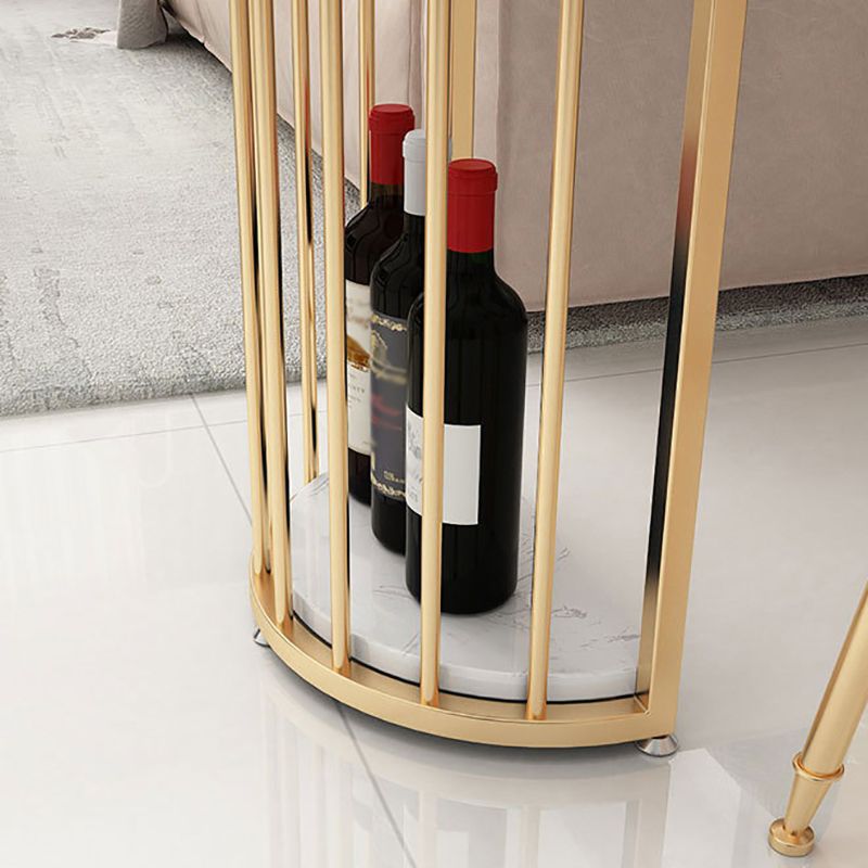 Glam Wine Rack Pub Height Dining Table Double Pedestal Cafe and Break-room Bar Table Clearhalo 'Bar Furniture' 'Bar Tables' 'bar_tables' 'furn' 'furn_bar_tables' 'Furniture' 'furniture_bar_tables' 'Kitchen & Dining Furniture' 1200x1200_bb11d246-bd09-4421-868c-f3093b11dedd