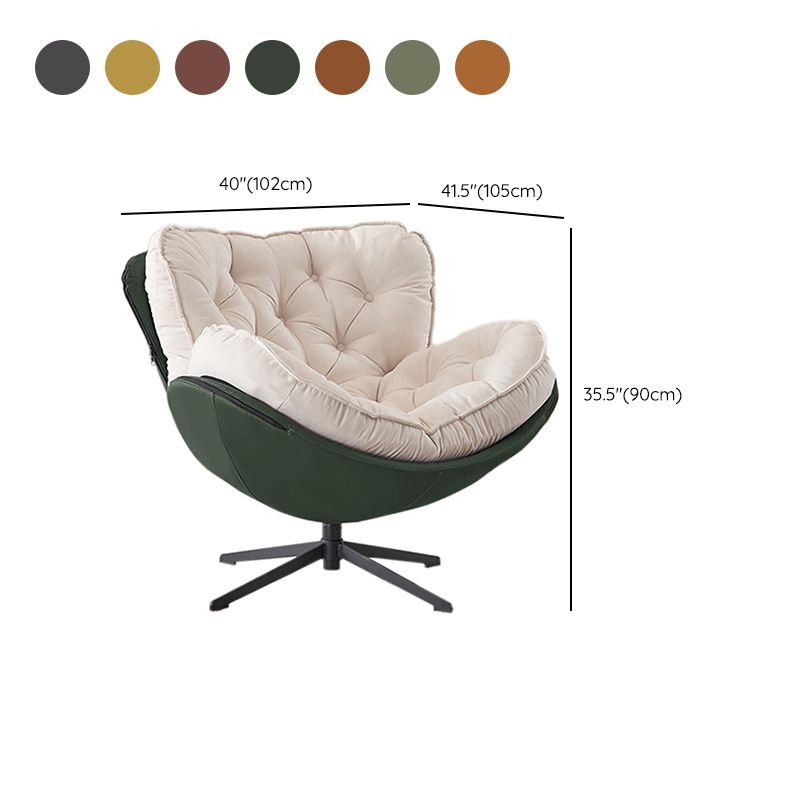 Sedia accento posteriore trapuntato sedia laterale girevole con gambe a 4 stelle