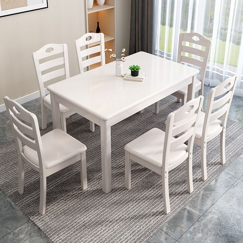 Rectangle Wood Table Contemporary Style Dining Table with 4 Legs Clearhalo 'Dining Tables & Seating' 'Dining Tables' 'dining_table' 'furn' 'furn_dining_table' 'Furniture' 'Kitchen & Dining Furniture' 1200x1200_bb1366ba-9d32-48ac-b9f7-3bff9ad6e06a