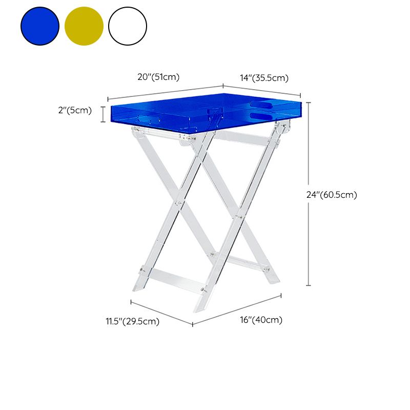 Rectangular Side Table Plastic Modernistic 20.1" W x 14.2" D x 24" H End Table Clearhalo 'Coffee & Accent Tables' 'End & Side Tables' 'end_side_tables' 'furn' 'furn_end_side_tables' 'Furniture' 'Living Room Furniture' 1200x1200_bb136dd3-60c6-41d1-8cee-225b940c03cc