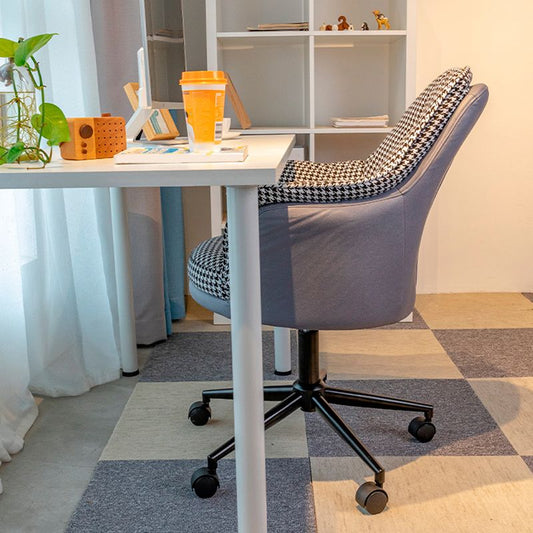 Silla de oficina sin brazos modernos sin silla ergonómica angustiosa con ruedas