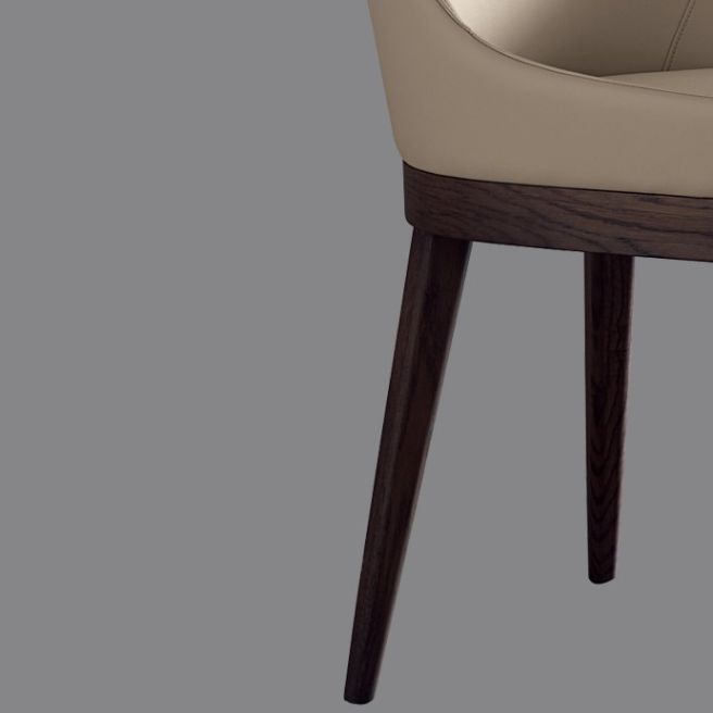 Coubien en faux cuir et salle à manger et accent en bois massif pour salle à manger