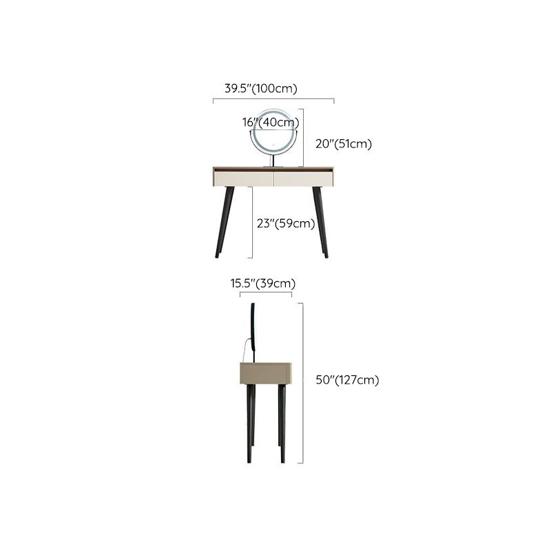 Contemporary With Drawer Wood Lighted Mirror Bedroom Dressing Table Clearhalo 'Bedroom Furniture' 'furn' 'furn_makeup_vanities' 'Furniture' 'Makeup Vanities' 'makeup_vanities' 1200x1200_bb156fec-41d3-4251-ada2-72a8dd005f91