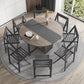 Foldable Artificial Wooden Top Table Extendable Round Table with Trestle Base Clearhalo ' dining_table' 'Dining Tables & Seating' 'Dining Tables' 'furn' 'furn_dining_table' 'Furniture' 'furniture_dining_table' 'Kitchen & Dining Furniture' 'kitchen&dining_furn' 'kitchen' 'kitchen_dining_table' 1200x1200_bb17a470-7eb8-4fda-adc9-4d47ded2611b