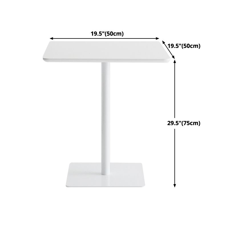 Metal Industrial Square Dining Table Wood Top Table with Pedestal Clearhalo 'Dining Tables & Seating' 'Dining Tables' 'dining_table' 'furn' 'furn_dining_table' 'Furniture' 'furniture_dining_table' 'Kitchen & Dining Furniture' 'kitchen' 'kitchen_dining_table' 1200x1200_bb17db68-3a24-4536-84c2-2eb49c5f723e