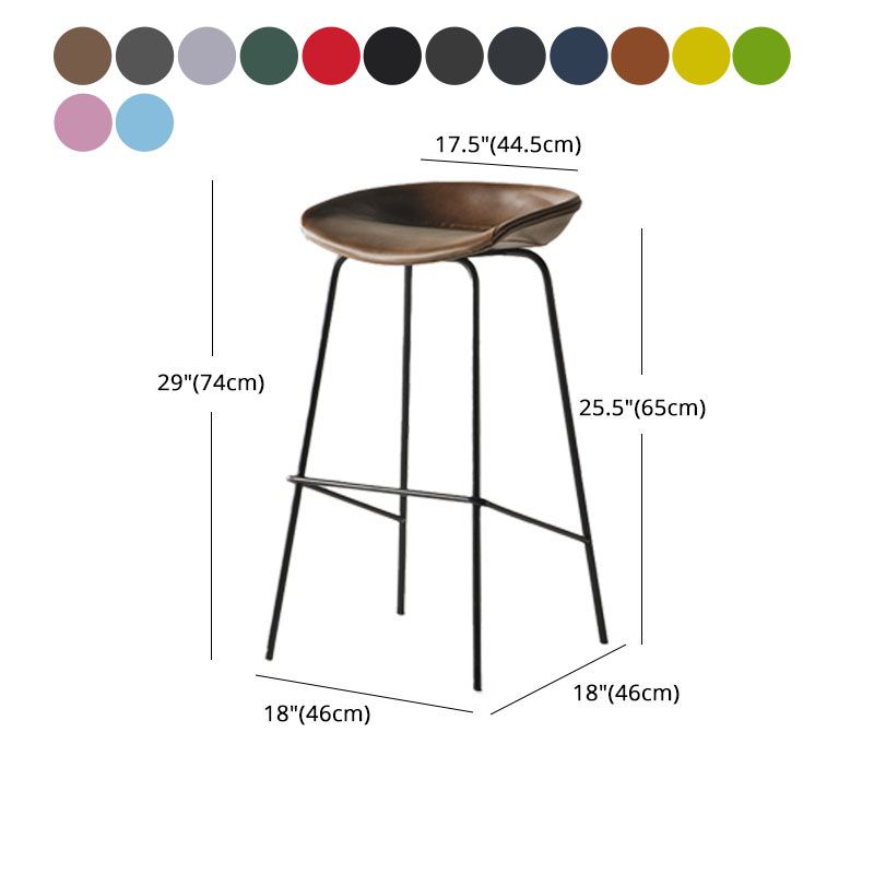 Industrial Style Bar Chair Bucket Seat Iron Legs for Restaurant Bar Clearhalo 'Bar Furniture' 'Bar Stools' 'bar_stools' 'furn' 'furn_bar_stools' 'furniture_bar_stools' 'Kitchen & Dining Furniture' 'kitchen&dining_furn' 'kitchen' 'kitchen_furn' Furniture' 1200x1200_bb1803dd-a0fb-4d69-9340-76dc4c1e3105