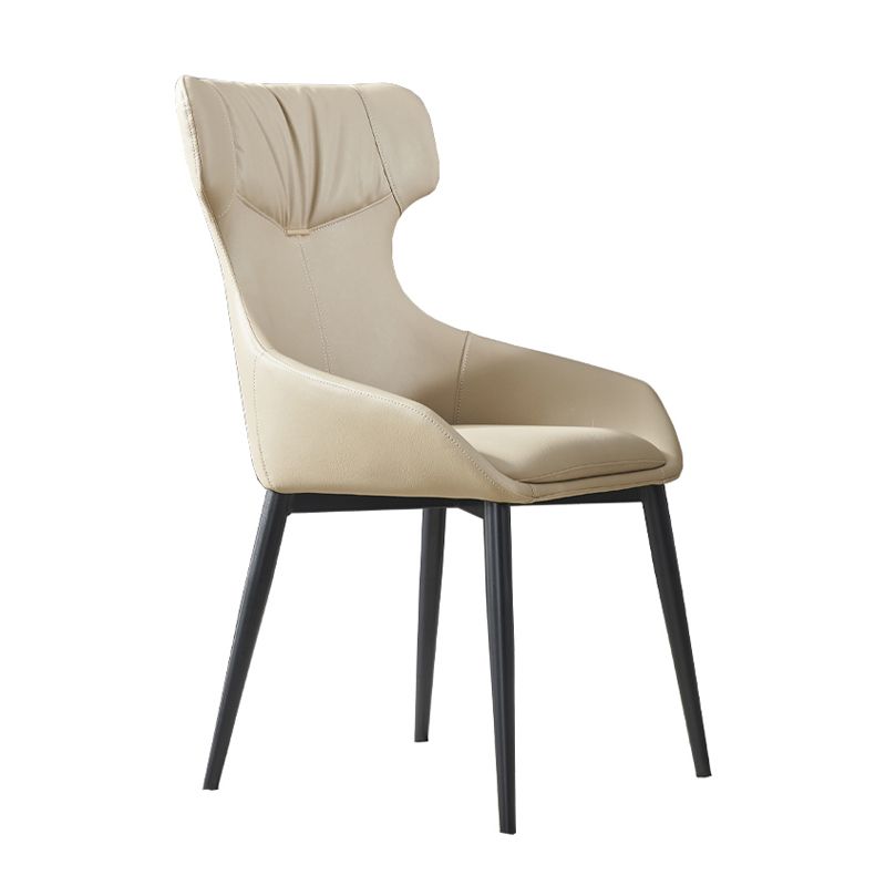 Moderne armloze eetkamerstoelen faux leer gestoffeerde eetkamerstoel