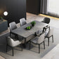 Industrial Dining Rectangle Table Sintered Stone Table with Metal Legs for Kitchen