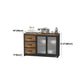 15.75"W Sideboard Contemporary Style Dining Server with 3 Drawers for Kitchen Dining Room
