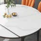 Modern Sintered Stone Dining Table Round Table with 4 Legs for Home Use Clearhalo ' dining_table' 'Dining Tables & Seating' 'Dining Tables' 'furn' 'furn_dining_table' 'Furniture' 'furniture_dining_table' 'Kitchen & Dining Furniture' 'kitchen&dining_furn' 'kitchen' 'kitchen_dining_table' 1200x1200_bb1b6b5a-ca2e-40f4-8885-56a8c1bb3064