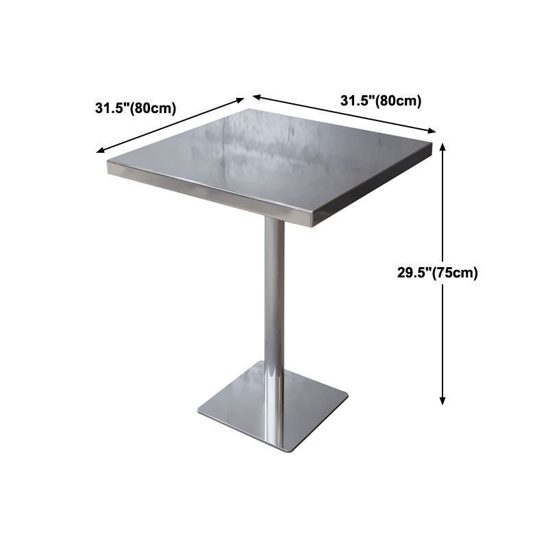 Industrial Style Dining Table Stainless Steel Dining Site Table for Home Clearhalo ' dining_table' 'Dining Tables & Seating' 'Dining Tables' 'furn' 'furn_dining_table' 'Furniture' 'furniture_dining_table' 'Kitchen & Dining Furniture' 'kitchen&dining_furn' 'kitchen' 'kitchen_dining_table' 1200x1200_bb1bcf18-d8b6-4fd7-aba1-8b4e7a20374a
