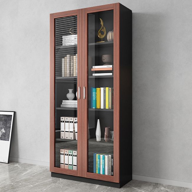 Hedendaagse ingenieur Wood Bookshelf Gesloten Back Case met deur voor thuiskantoor