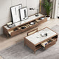 27" Wide Contemporary 4 Legs Solid Wood Rectangular Coffee Table with Storage