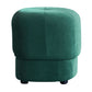 Modern Ottoman Velvet Upholstered Fade Resistant Solid Color Square Ottoman