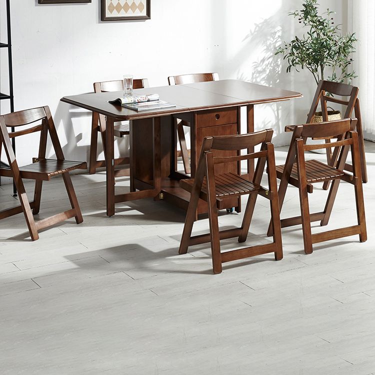 Mid-Century Modern Dining Room Table Rubberwood Solid Wood Table with Wood Base Clearhalo ' dining_table' 'Dining Tables & Seating' 'Dining Tables' 'furn' 'furn_dining_table' 'Furniture' 'furniture_dining_table' 'Kitchen & Dining Furniture' 'kitchen&dining_furn' 'kitchen' 'kitchen_dining_table' 1200x1200_bb213e3a-1175-4783-9624-b314aa28690e