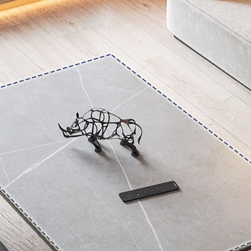 Contemporary Slate Frame Coffee Table Standard Single Cocktail Table