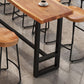 Pine Wood Bar Table Industrial Bar Dining Table with Trestle Base Clearhalo 'Bar Furniture' 'Bar Tables' 'bar_tables' 'furn' 'furn_bar_tables' 'Furniture' 'furniture_bar_tables' 'Kitchen & Dining Furniture' 1200x1200_bb22b023-7774-4b30-9a83-2fb45dde5afd