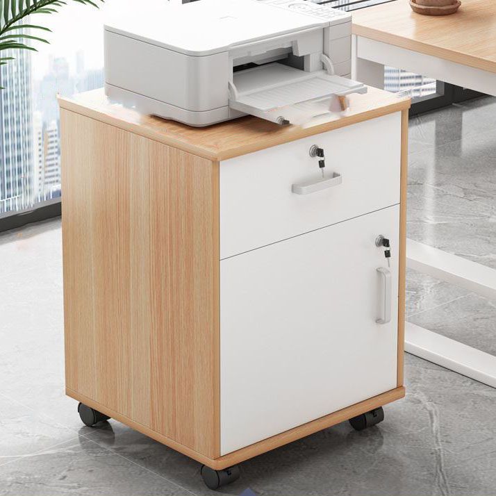Archivo de cajones de madera de gabinete nórdico Archivo de almacenamiento con ruedas