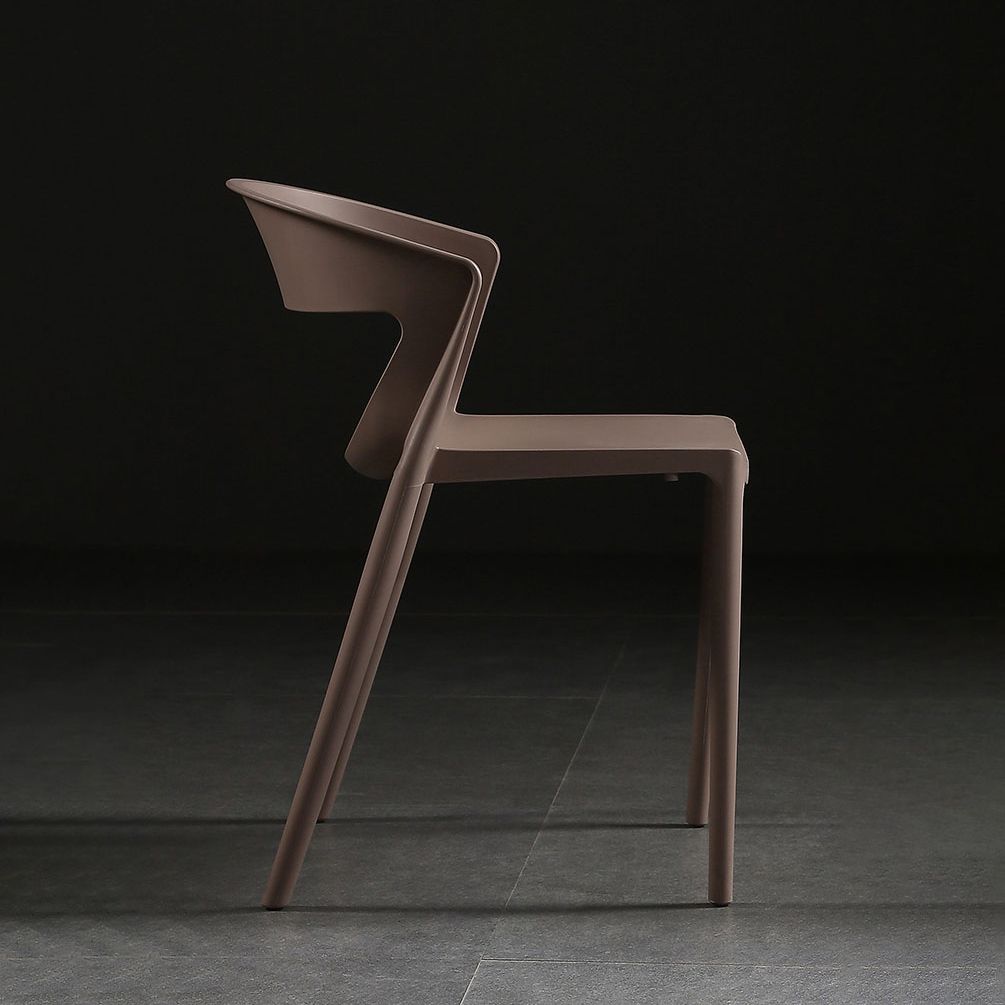 Scandinavian Style Open Back Dining Side Chair Plastic Dining Armless Chair for Home Clearhalo ' kitchen&dining_furn' 'Dining Chairs' 'Dining Tables & Seating' 'dining_chair' 'furn' 'furn_dining_chair' 'Furniture' 'furniture_dining_chair' 'Kitchen & Dining Furniture' 'kitchen' 1200x1200_bb2504c2-369b-4a4d-83e2-66c5dbe4336f