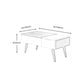 Retangular Natural Wood 4 Legs Coffee Table 1 Single Modern Cocktail Table with Drawers