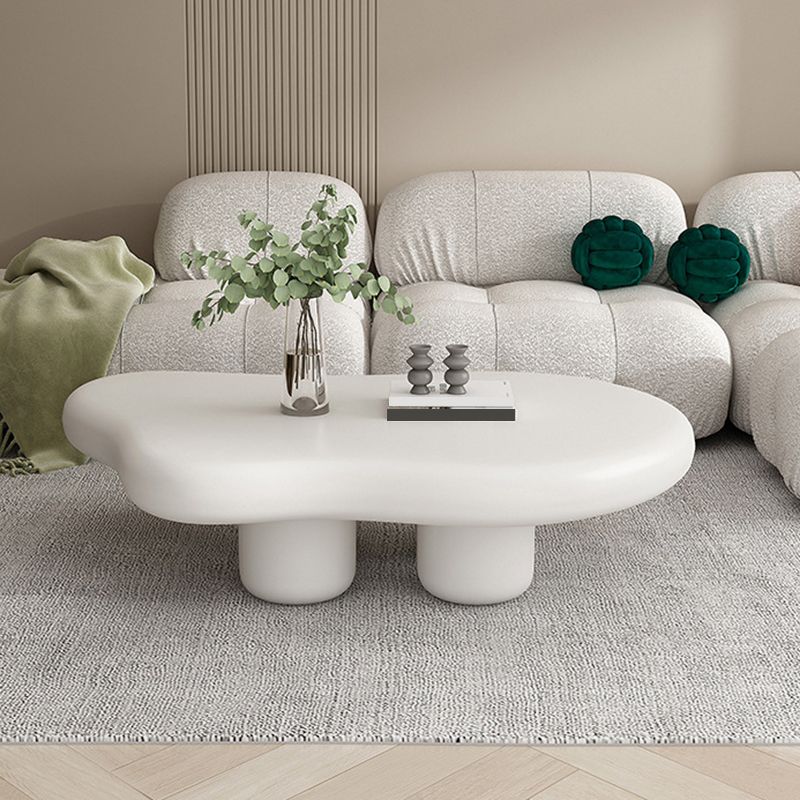 Nordic Irregular 4 Legs Coffee Table 11.8" H Wood Cocktail Table Clearhalo 'Coffee & Accent Tables' 'Coffee Tables' 'coffee_tables' 'furn' 'furn_coffee_tables' 'Furniture' 'Living Room Furniture' 1200x1200_bb28b604-f4ef-4fc1-9d94-a826879ba040