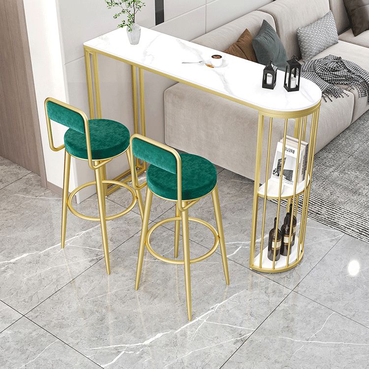 Free Form Double Pedestal Bar Dining Table Modern Stone and Metal Bar Table Clearhalo 'Bar Furniture' 'Bar Tables' 'bar_tables' 'furn' 'furn_bar_tables' 'Furniture' 'Kitchen & Dining Furniture' 1200x1200_bb295595-7c84-428c-a1c2-865ea0ac63a3