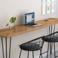 Wood Bar Dining Table Modern Rectangle Bar Table with 4 Legs Pedestal for Milk Tea Shop Clearhalo 'Bar Furniture' 'Bar Tables' 'bar_tables' 'furn' 'furn_bar_tables' 'Furniture' 'furniture_bar_tables' 'Kitchen & Dining Furniture' 1200x1200_bb29ff46-79e3-40dd-b314-b95052024da7