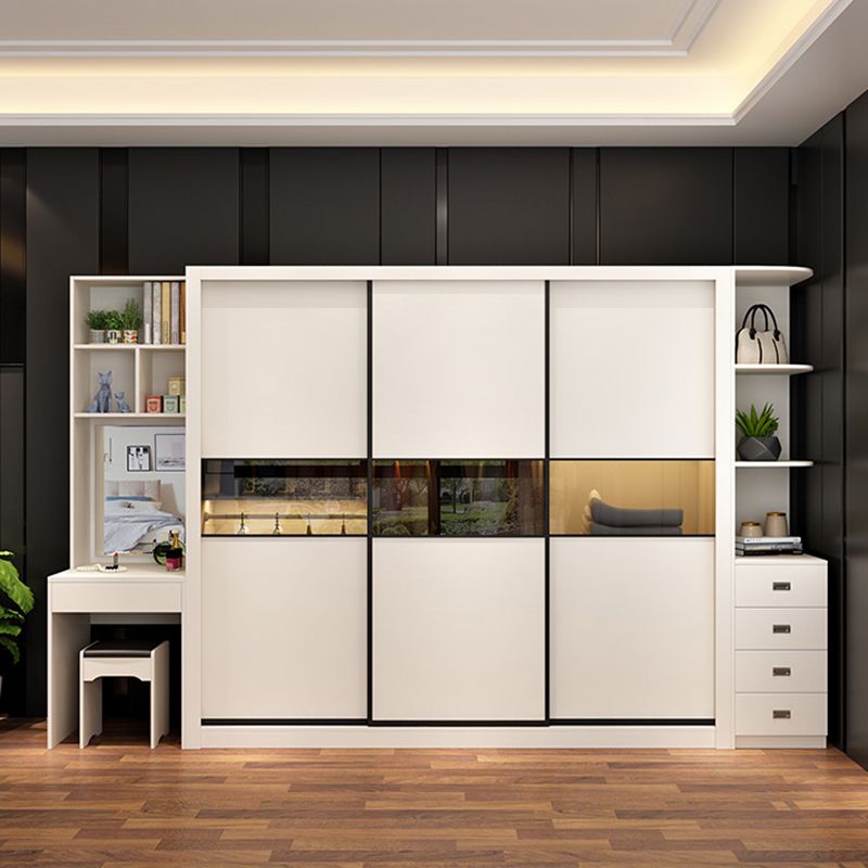 Contemporary Home Engineered Wood Wardrobe Freestanding Wardrobe Closet Clearhalo 'Armoires & Wardrobes' 'armoires_wardrobes' 'Bedroom Furniture' 'furn' 'furn_armoires_wardrobes' 'Furniture' 1200x1200_bb2ac465-47fe-40ab-83d3-1e02e92ba0c6