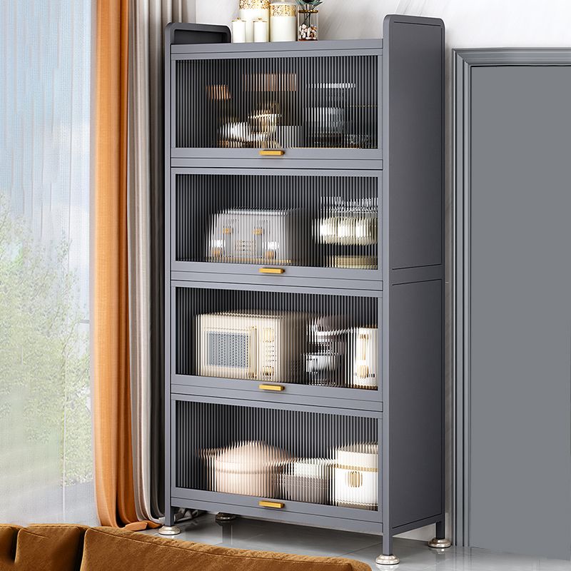 Sideboard glam sideboard da pranzo in legno grigio con porte per soggiorno