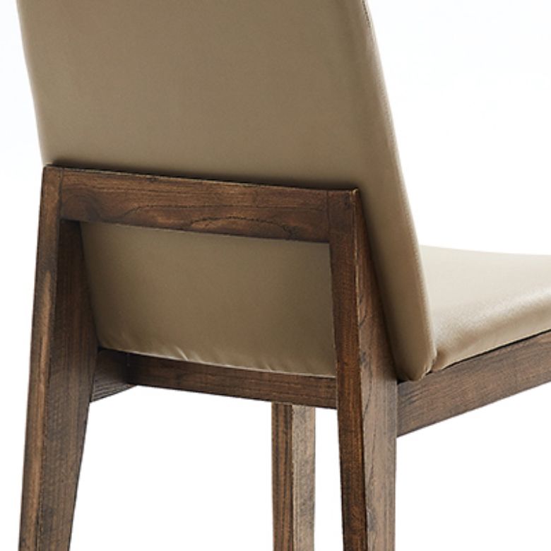 Eigentijdse keuken eetstoelen armloze lederen eetstoelen met lederen lederen