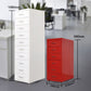 Traditional Cabinet Metal Vertical File with Drawers and Pedestal Cabinet Clearhalo 'Filing Cabinets' 'filling_cabinets' 'furn' 'furn_filling_cabinets' 'Furniture' 'Office Furniture' 1200x1200_bb2d415f-5b7b-47bf-bb7b-09ccaf7af2d9
