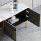 Glam TV Stand Console Open Storage Media Console TV Stand with Drawers Clearhalo 'furn' 'furn_tv_stands_entertainment_centers' 'Furniture' 'Living Room Furniture' 'TV Stands & Entertainment Centers' 'TV Stands & Media Storage Furniture' 'tv_stands_entertainment_centers' 1200x1200_bb2d4f39-3c42-426b-9bc4-8db3e163fc4c