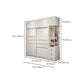 Modern Sliding Door Wardrobe for Bedroom White Cabinet with Drawers