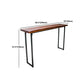 Solid Wood Bar Dining Table Specialty Brown Bar Height Cocktail Table with Sled Base