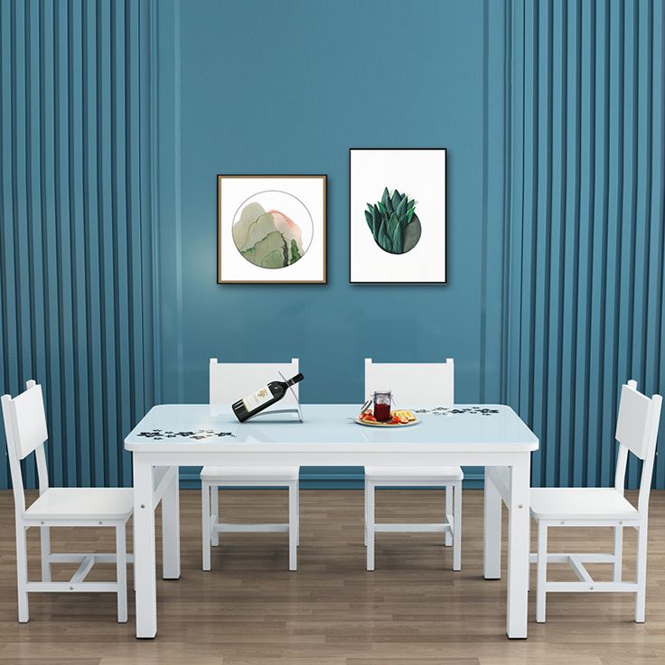 Metal Modern Rectangle Dining Table Glass Top Table for Dining Room and Kitchen Clearhalo 'Dining Tables & Seating' 'Dining Tables' 'dining_table' 'furn' 'furn_dining_table' 'Furniture' 'furniture_dining_table' 'Kitchen & Dining Furniture' 'kitchen' 'kitchen_dining_table' 1200x1200_bb3089ab-1395-4c14-8c5c-d1f0c2fe2a59