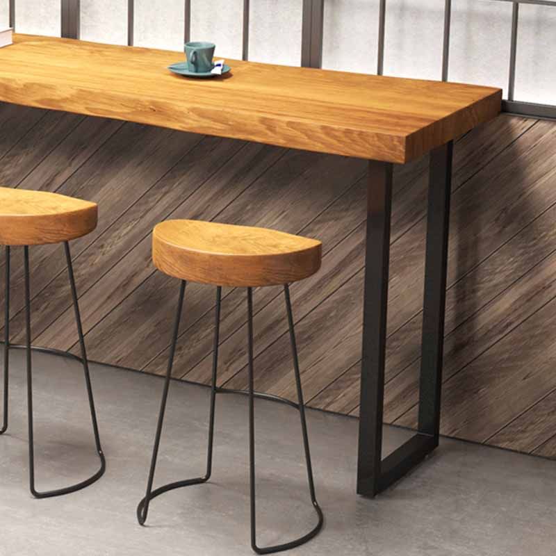 Rechthoekige barhoogte tafel houten top bistro pub tafel voor woonkamer