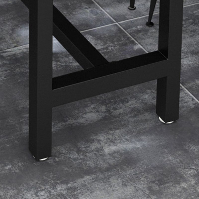 Tavolo da bar rettangolo industriale tavolo da pranzo in legno massiccio con base di cavalletto