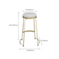 Armless Dining Stools Glam Upholstered Bar Stools with Metal Base Clearhalo 'Bar Furniture' 'Bar Stools' 'bar_stools' 'furn' 'furn_bar_stools' 'Furniture' 'Kitchen & Dining Furniture' 1200x1200_bb340b0b-c840-4428-b3df-cf364a8d616a