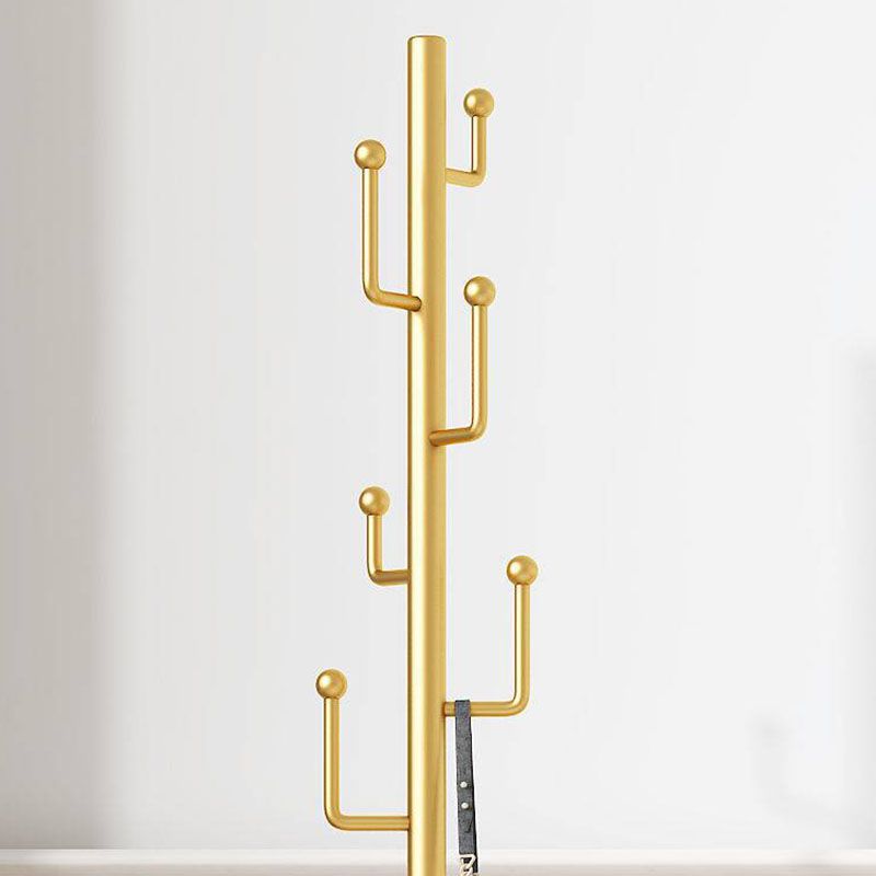 Marble Base Hall Tree Light Luxury Hanger Coat Metal Coat Rack with 6 Hooks Clearhalo 'Entry & Mudroom Furniture' 'furn' 'furn_hall_tree_coat_racks' 'Furniture' 'Hall Trees & Coat Racks' 'hall_tree_coat_racks' 1200x1200_bb35d2e1-1eee-4ca2-a5c4-f231a9d521fe