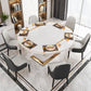 Modern Collapsible Round Glass Desktop Dining Table with Lockers for Dining Room Clearhalo 'Dining Tables & Seating' 'Dining Tables' 'dining_table' 'furn' 'furn_dining_table' 'Furniture' 'Kitchen & Dining Furniture' 1200x1200_bb369c50-70df-4a74-83f8-37631369e3a6