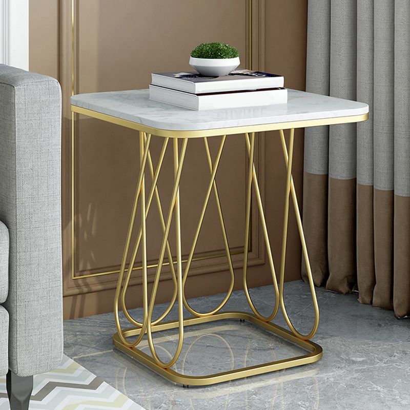 Design di base del telaio Black/Gold Metal Bianco bianco/bianco Top latello tondo in marmo