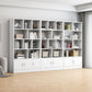 Standard Engineered Wood Book Shelf Contemporary Closed Back Bookshelf