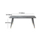 Luxury Sintered Stone Top Dining Table Rectangle Grey Table with 4 Legs Clearhalo 'Dining Tables & Seating' 'Dining Tables' 'dining_table' 'furn' 'furn_dining_table' 'Furniture' 'Kitchen & Dining Furniture' 1200x1200_bb3a0c37-dbcb-4b35-9d6f-44309ede17c5