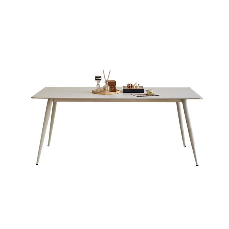 Industrial 4 Legs Dining Room Sintered Stone Dining Table for Kitchen Clearhalo 'Dining Tables & Seating' 'Dining Tables' 'dining_table' 'furn' 'furn_dining_table' 'Furniture' 'Kitchen & Dining Furniture' 1200x1200_bb3a11ca-d1b7-401f-9ad2-a87500e66416