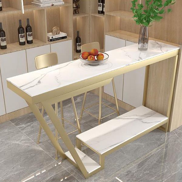 Tavolo da bar in pietra sinterizzato in pietra rettangolo industriale tavolo da cocktail in altezza bar