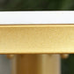 Glam Gold Metal Bar Table 21.6"W Round Top Marble Bistro Table for Breakroom Clearhalo 'Bar Furniture' 'Bar Tables' 'bar_tables' 'furn' 'furn_bar_tables' 'Furniture' 'furniture_bar_tables' 'Kitchen & Dining Furniture' 'kitchen&dining_furn' 'kitchen' 1200x1200_bb3b4a23-0992-4acf-af11-38030e3a112e